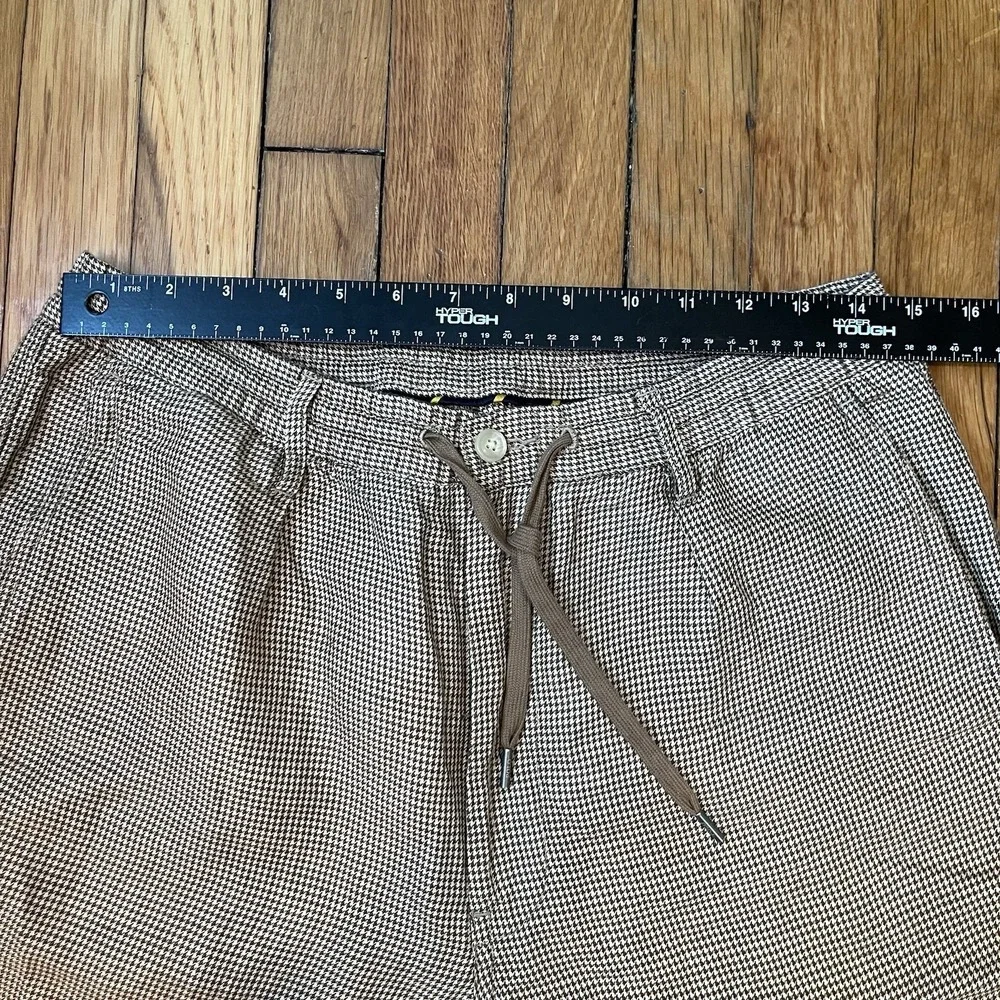 Polo Ralph Lauren Mens Medium Tailored Slim Fit Prepster Pants Brown Houndstooth